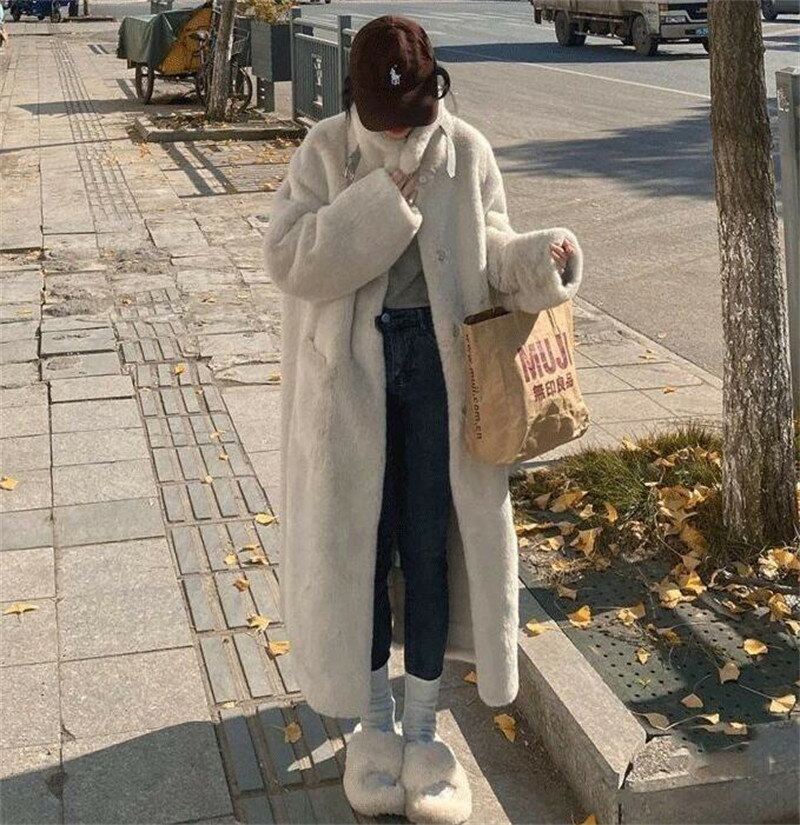 ロング丈コート毛皮コートファーコートフェイクファージャケット冬服304050モコモコ暖かい長袖アウター韓国風おしゃれ防寒コート軽量防風防寒ふんわり暖かいSML韓国風きれいめ長袖アウターカジュアル秋冬厚
