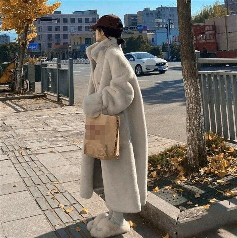 ロング丈コート毛皮コートファーコートフェイクファージャケット冬服304050モコモコ暖かい長袖アウター韓国風おしゃれ防寒コート軽量防風防寒ふんわり暖かいSML韓国風きれいめ長袖アウターカジュアル秋冬厚