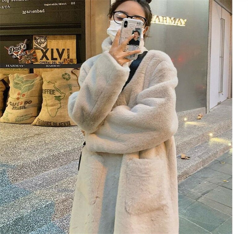 ロング丈コート毛皮コートファーコートフェイクファージャケット冬服304050モコモコ暖かい長袖アウター韓国風おしゃれ防寒コート軽量防風防寒ふんわり暖かいSML韓国風きれいめ長袖アウターカジュアル秋冬厚