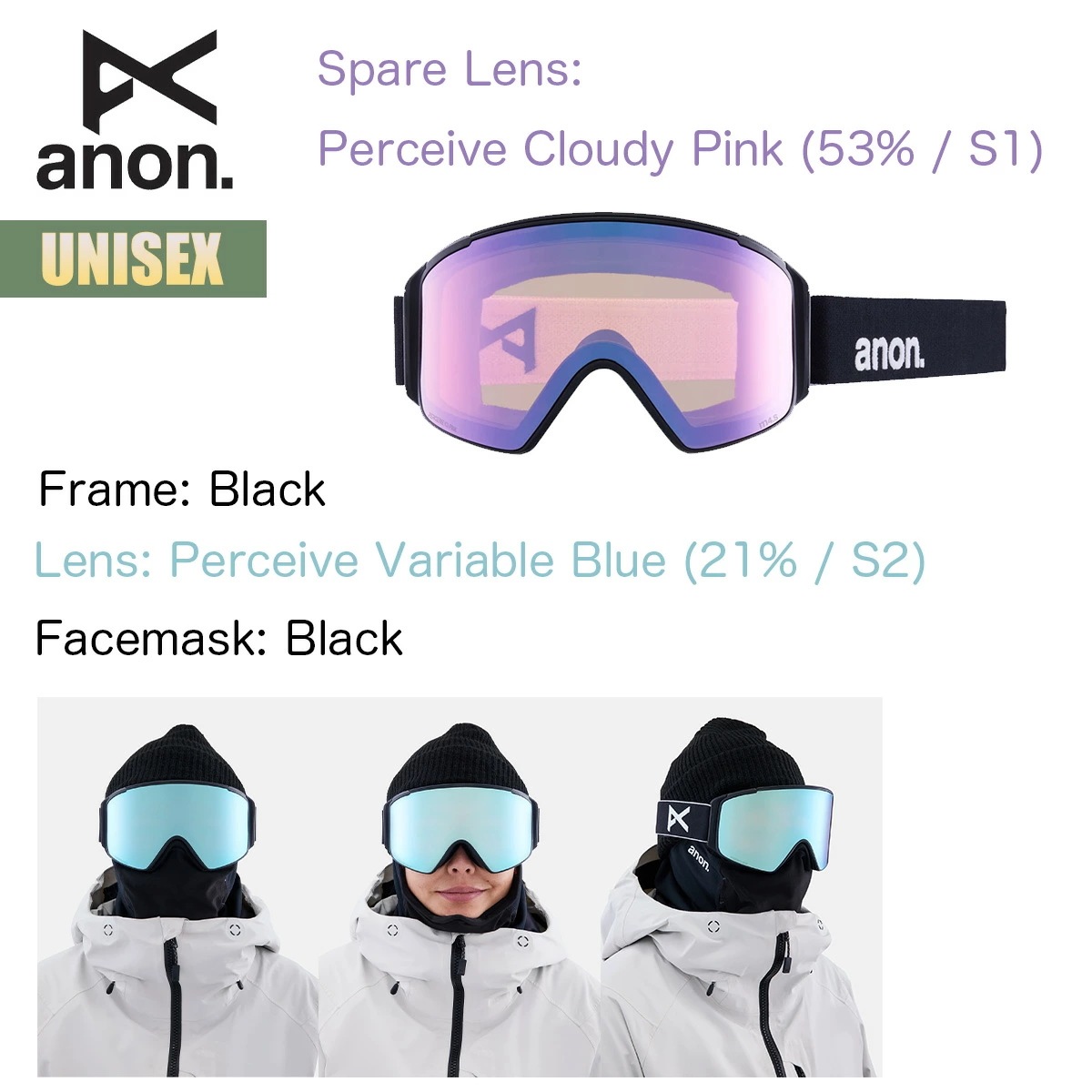 anon◇アノン/M4S/ローブリッジフィット ゴーグル(トーリック)/スキー