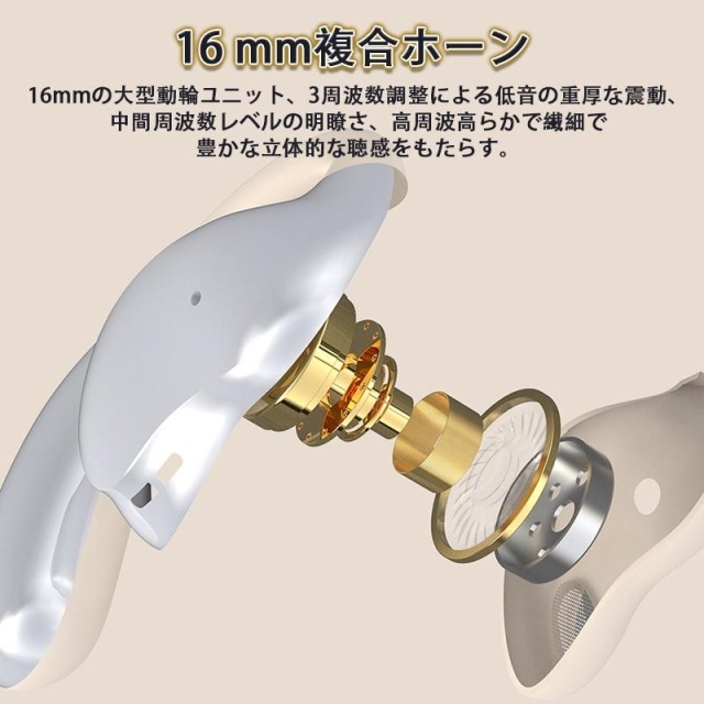 ワイヤレスイヤホン 耳かけイヤホン 空気伝導ワイヤレスイヤホン Bluetooth5.3 ブルートゥース コードレスイヤホン オープンイヤー型イヤホン 空気伝導イヤホン 音漏れ防ぐ 耳を塞がない スポ