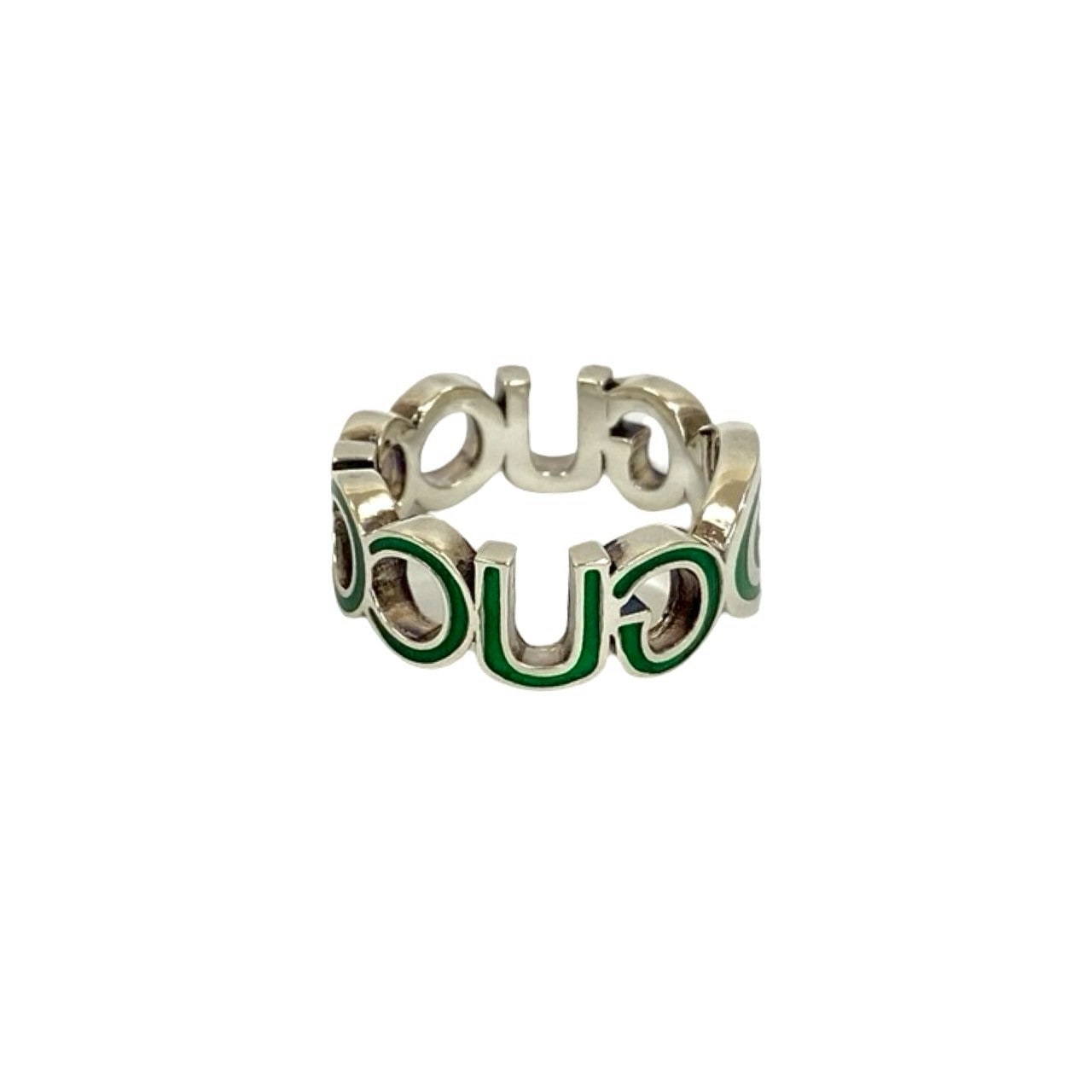 インターロッキングG エナメルリングリング・指輪 シルバー925 シルバー 46037 インターロッキングG エナメルリングリング・指輪 シルバー925 シルバー 46037