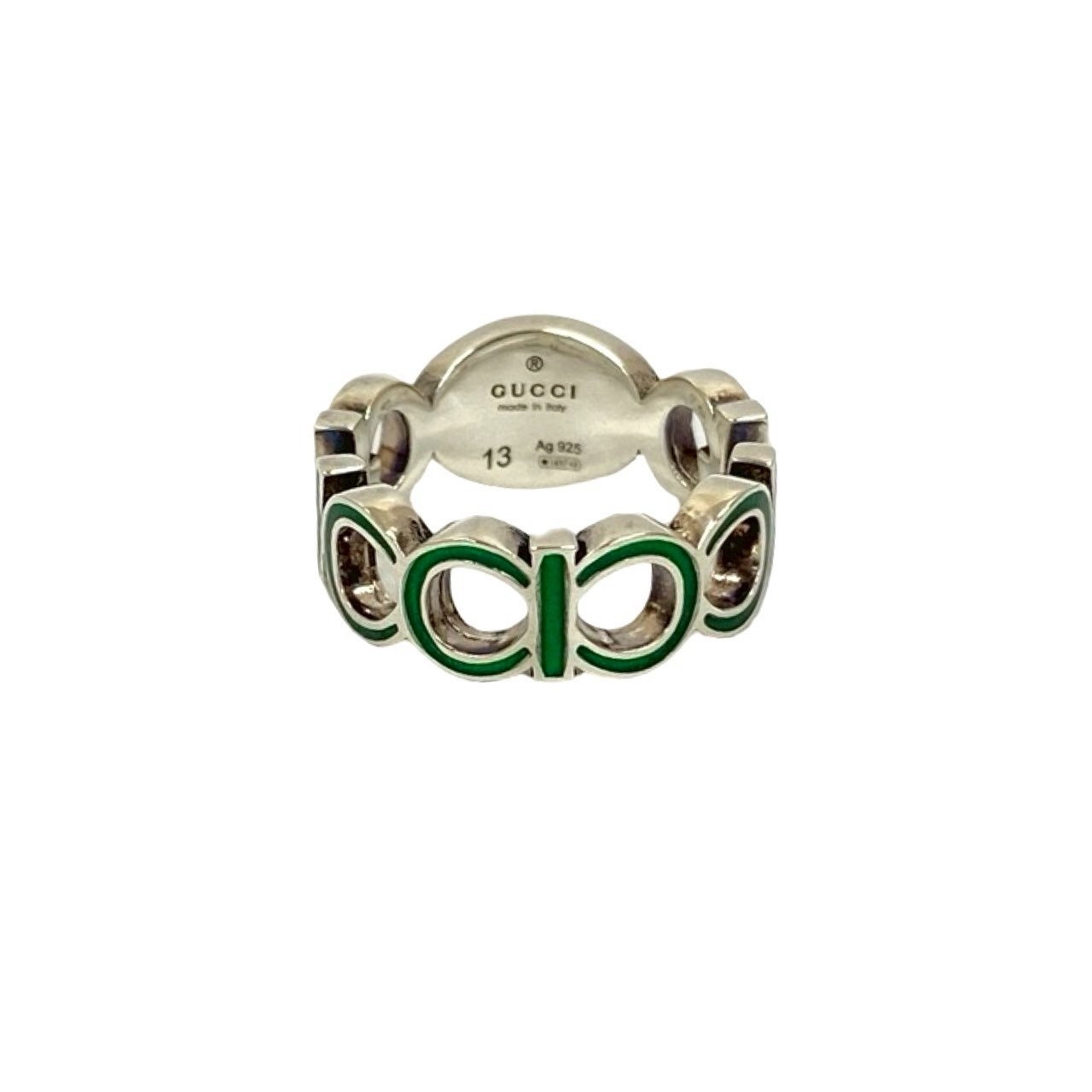 インターロッキングG エナメルリングリング・指輪 シルバー925 シルバー 46037 インターロッキングG エナメルリングリング・指輪 シルバー925 シルバー 46037