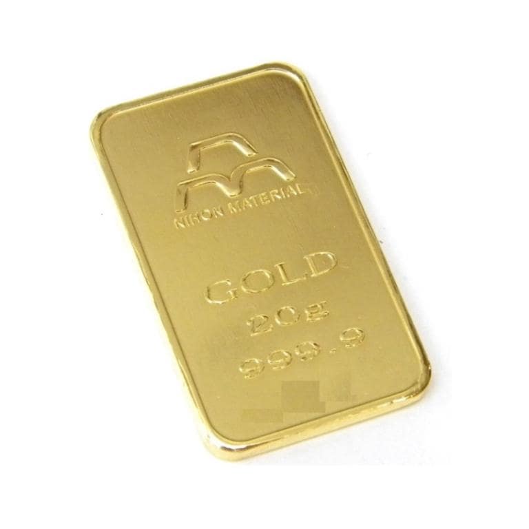 【新品】日本ﾏﾃﾘｱﾙ 純金 ｲﾝｺﾞｯﾄ 20g NIHON MATERIARL 24金 ｺﾞｰﾙﾄﾞﾊﾞｰ ingot （39025）