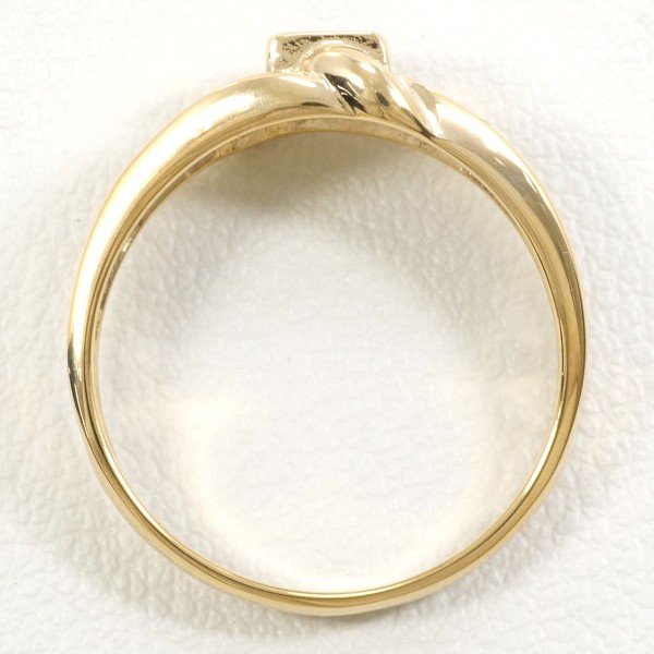 PT900 プラチナ K18YG リング 指輪 12号 ダイヤ 0.10 ジュエリー 中古