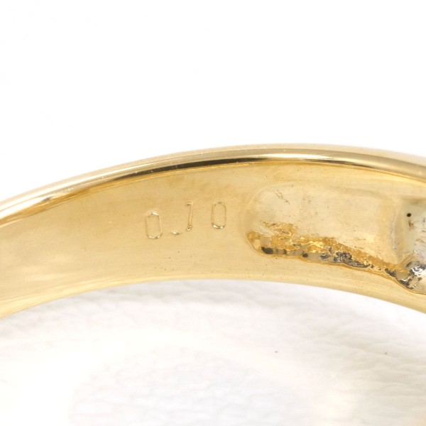 PT900 プラチナ K18YG リング 指輪 12号 ダイヤ 0.10 ジュエリー 中古