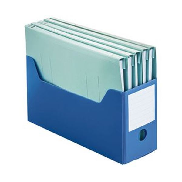 （まとめ）TANOSEE PP製ボックスファイル（組み立て式）A4ヨコ ショートサイズ グリーン 1個(×50セット)