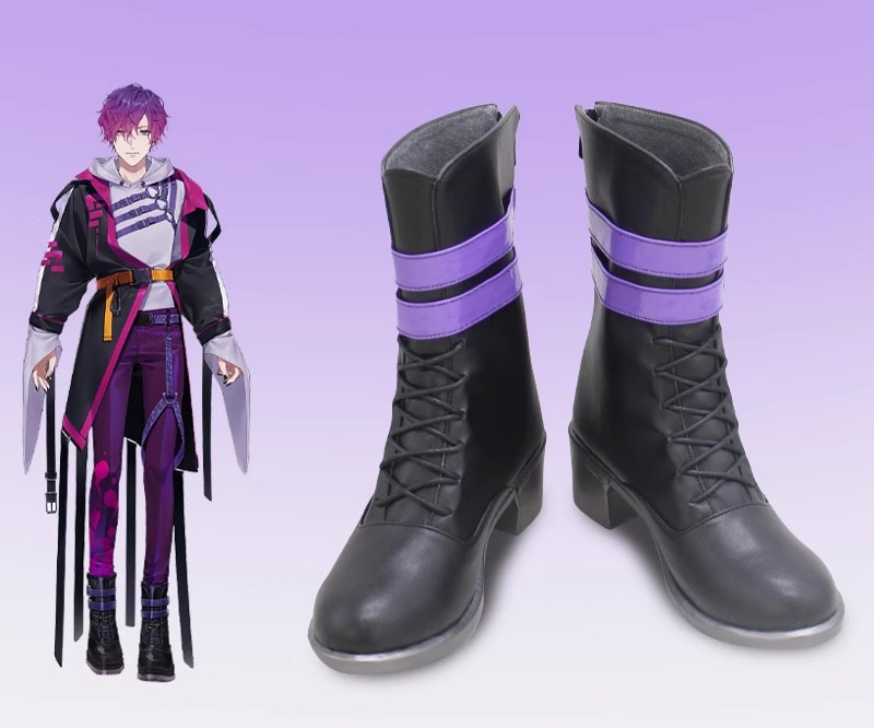 コスプレ靴 Uki Violeta 浮奇 ヴィオレタ ブーツ 下駄 シューズ 長靴 コスプレ クリスマス ハロウィン