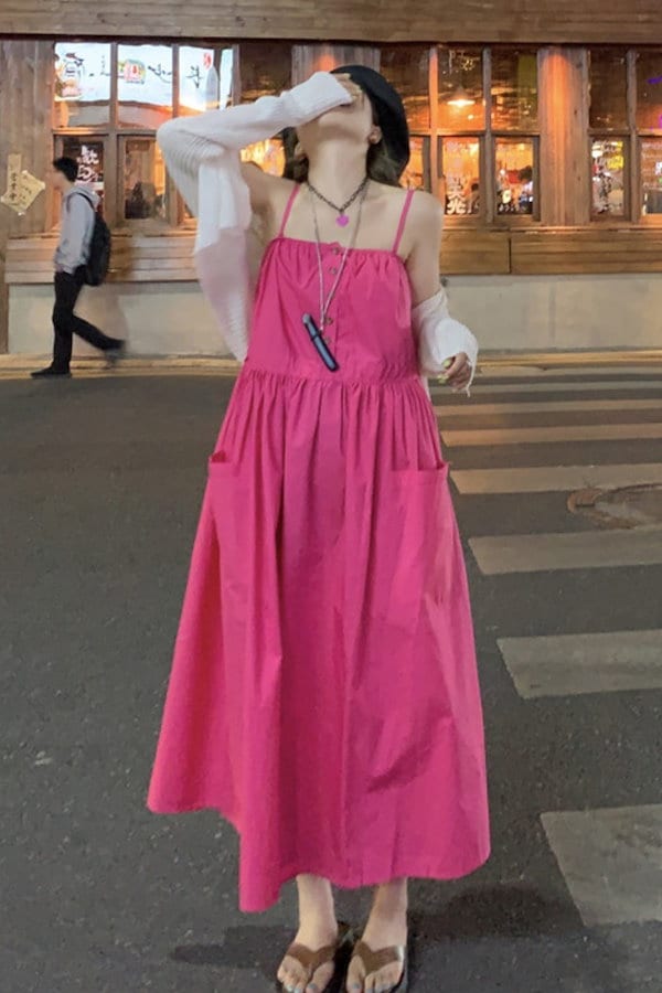 Qoo10] キャミワンピ キャミソール ワンピース