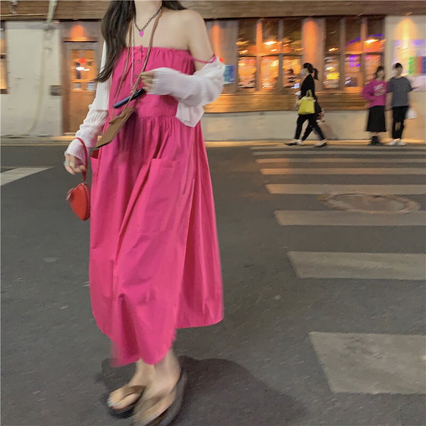 Qoo10] キャミワンピ キャミソール ワンピース