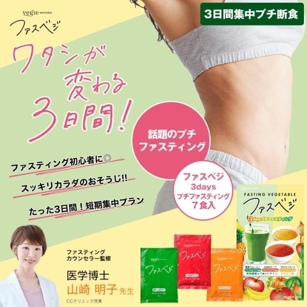 NEW ベジエ ナチュラル ファスベジ 3days 7食入３箱セット プチファスティング ファスティング 痩せる ダイエット 健康食品 プチ断食 短期 スープ