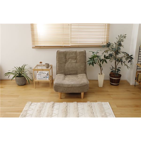 ハイバックソファ 1人掛け コールテン調 ワインレッド