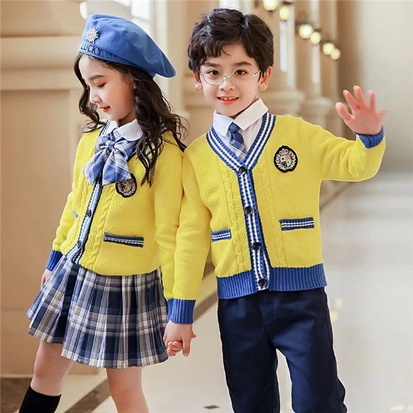 カーディガン イエロー スクールカーディガン 無地 ニット キッズ ジュニア 中学生 小学生 通学 制服 フォーマル 卒業式 入学式 スーツ 女の子 男の子 卒業式服 子供 カジュアル 韓国風 卒園式