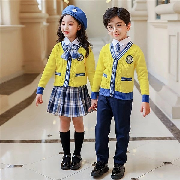 カーディガン イエロー スクールカーディガン 無地 ニット キッズ ジュニア 中学生 小学生 通学 制服 フォーマル 卒業式 入学式 スーツ 女の子 男の子 卒業式服 子供 カジュアル 韓国風 卒園式