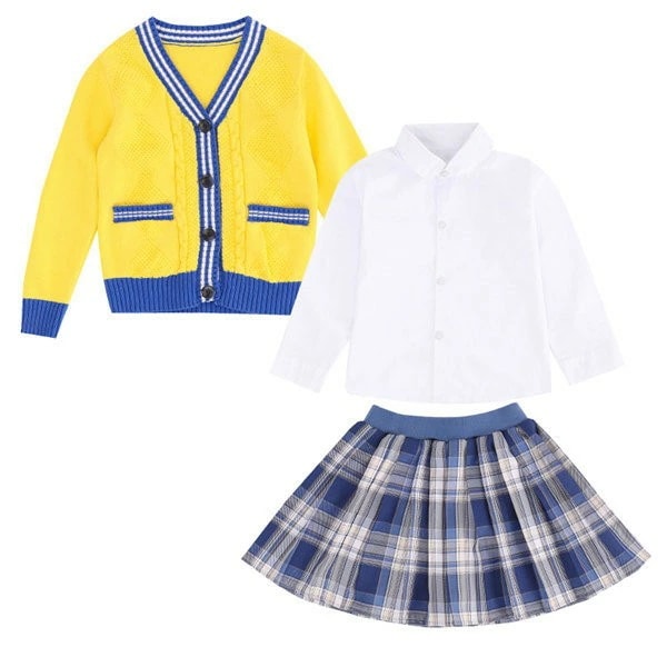 カーディガン イエロー スクールカーディガン 無地 ニット キッズ ジュニア 中学生 小学生 通学 制服 フォーマル 卒業式 入学式 スーツ 女の子 男の子 卒業式服 子供 カジュアル 韓国風 卒園式