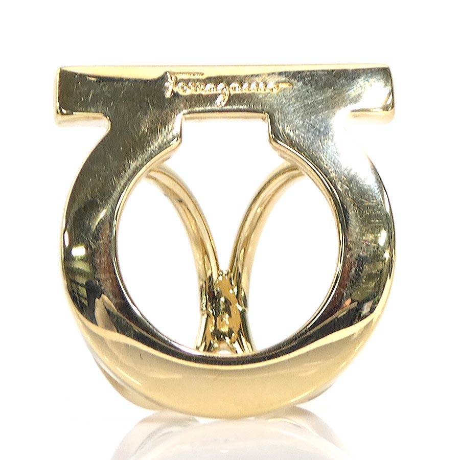 サルヴァトーレフェラガモ Salvatore Ferragamo スカーフリング ガンチーニ メタル ゴールド レディース e59670a