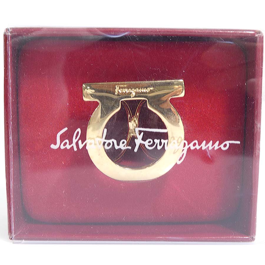 サルヴァトーレフェラガモ Salvatore Ferragamo スカーフリング ガンチーニ メタル ゴールド レディース e59670a
