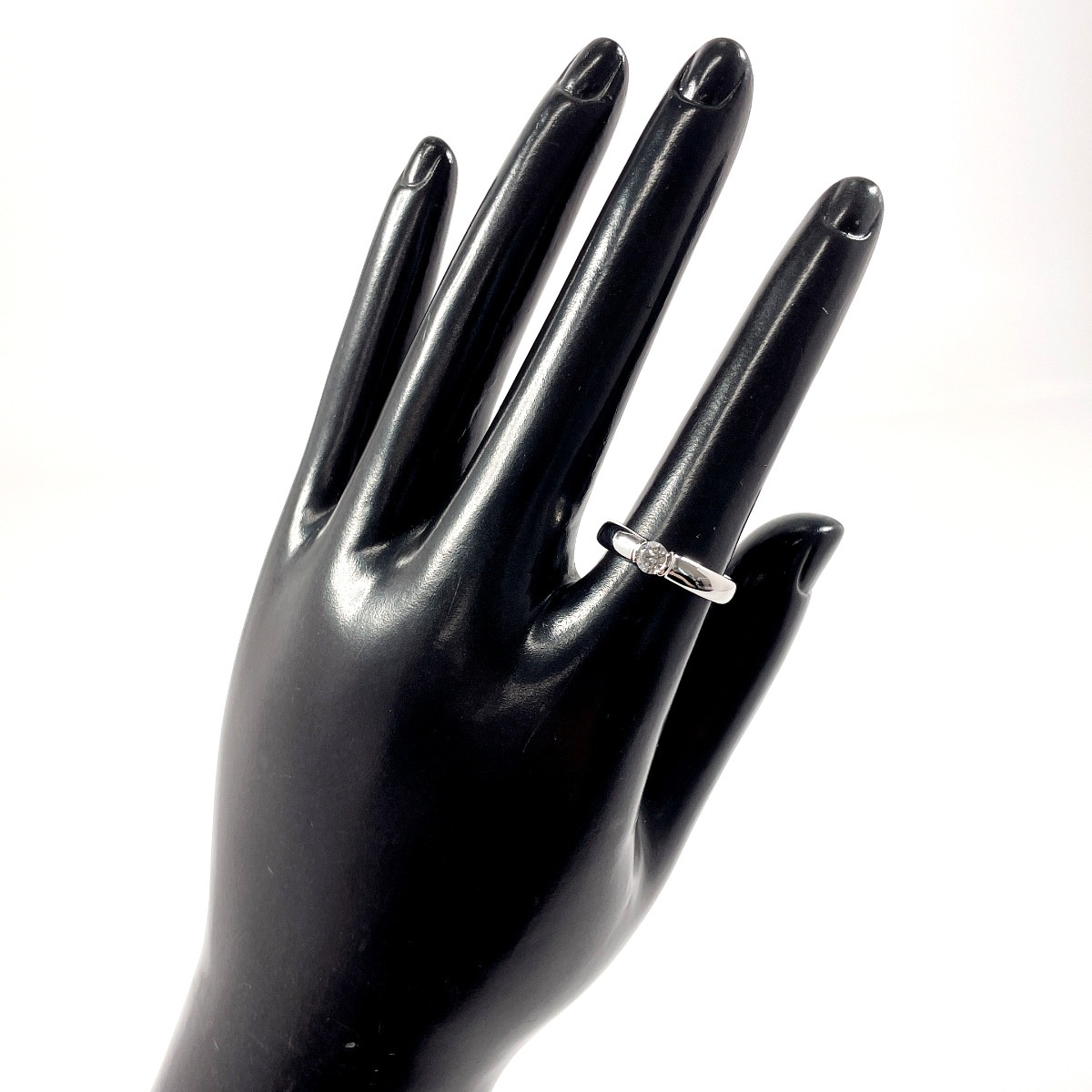 ドッツソリティアリング リング指輪 シルバー Pt950プラチナ 8号 レディース