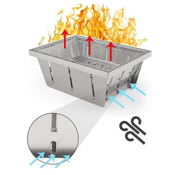 Naturehike バーベキューコンログリル IGT対応 バーベキューコンログリル IGT 対応 1ユニット 炭焼きグリル BBQ