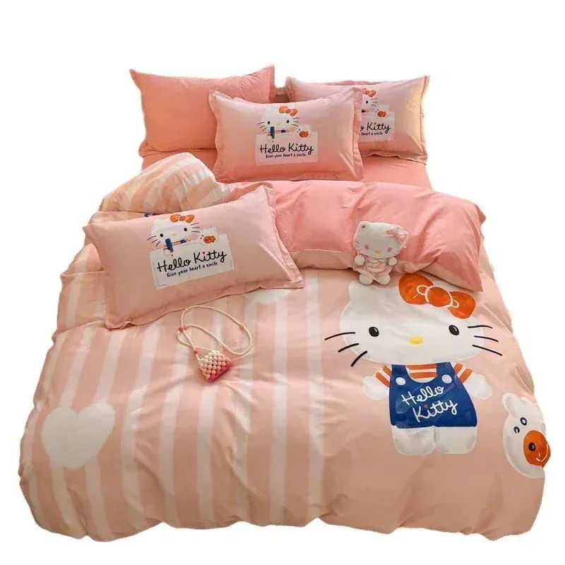 サンリオコットン大柄漫画純綿学生寮スリーピースシーツ4点セット サンリオコットン大柄漫画純綿学生寮スリーピースシーツ4点セット
