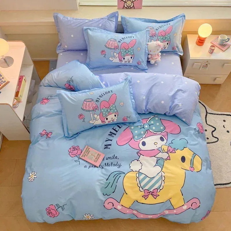 サンリオコットン大柄漫画純綿学生寮スリーピースシーツ4点セット サンリオコットン大柄漫画純綿学生寮スリーピースシーツ4点セット