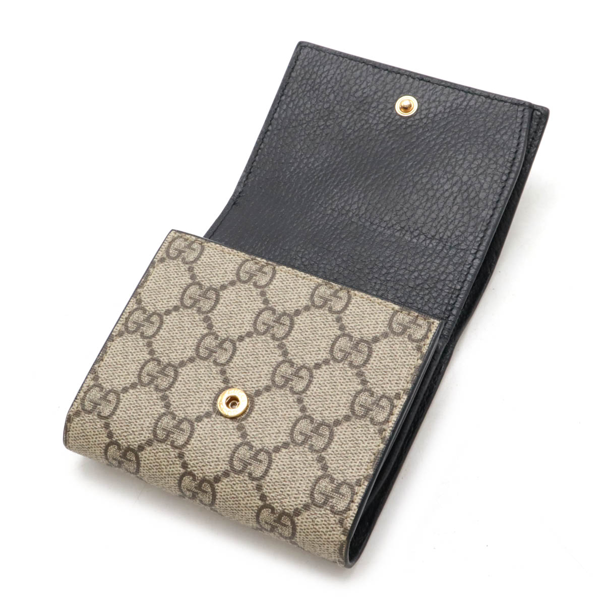 ダブルG バイカラー ミディアム ウォレット GGマーモント GGスプリーム 2つ折財布 二つ折り PVC レザー ブラック ベージュ 59858 ダブルG バイカラー ミディアム ウォレット GGマーモント GGスプリーム 2つ折財布 二つ折り PVC レザー ブラック ベージュ 59858