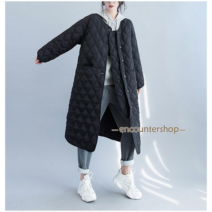 新作登場 キルティングコート レディース 中綿コート 襟なし ロング丈 キルティング 無地 軽量 大きいサイズ 暖かい アウター あったか ゆったり 新作登場 キルティングコート レディース 中綿コート 襟なし ロング丈 キルティング 無地 軽量 大きいサイズ 暖かい アウター あったか ゆったり