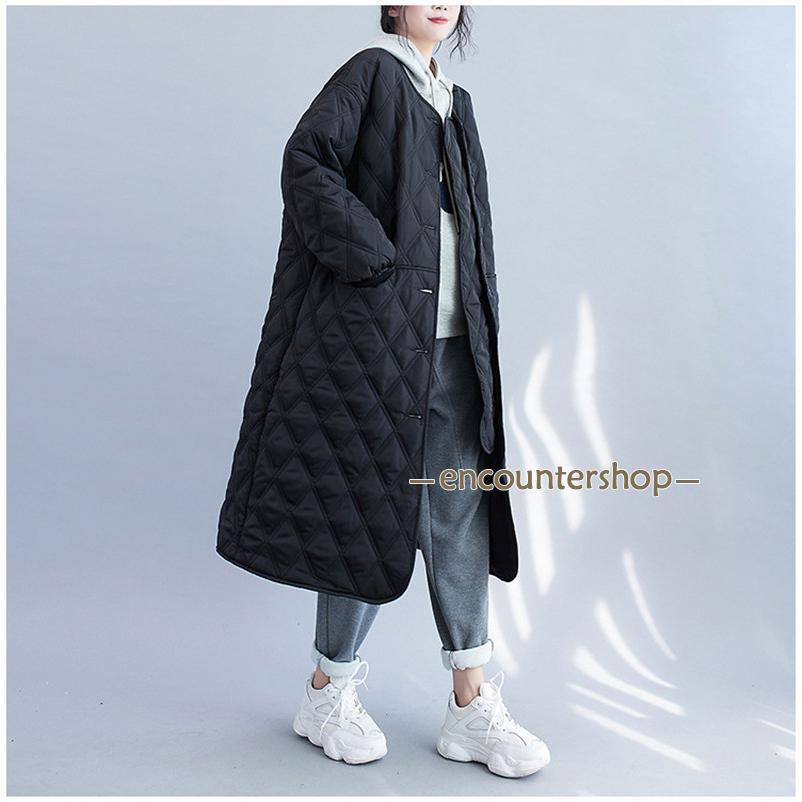 新作登場 キルティングコート レディース 中綿コート 襟なし ロング丈 キルティング 無地 軽量 大きいサイズ 暖かい アウター あったか ゆったり 新作登場 キルティングコート レディース 中綿コート 襟なし ロング丈 キルティング 無地 軽量 大きいサイズ 暖かい アウター あったか ゆったり
