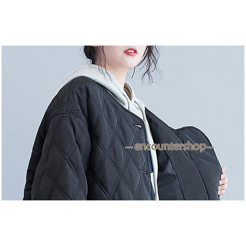 新作登場 キルティングコート レディース 中綿コート 襟なし ロング丈 キルティング 無地 軽量 大きいサイズ 暖かい アウター あったか ゆったり 新作登場 キルティングコート レディース 中綿コート 襟なし ロング丈 キルティング 無地 軽量 大きいサイズ 暖かい アウター あったか ゆったり