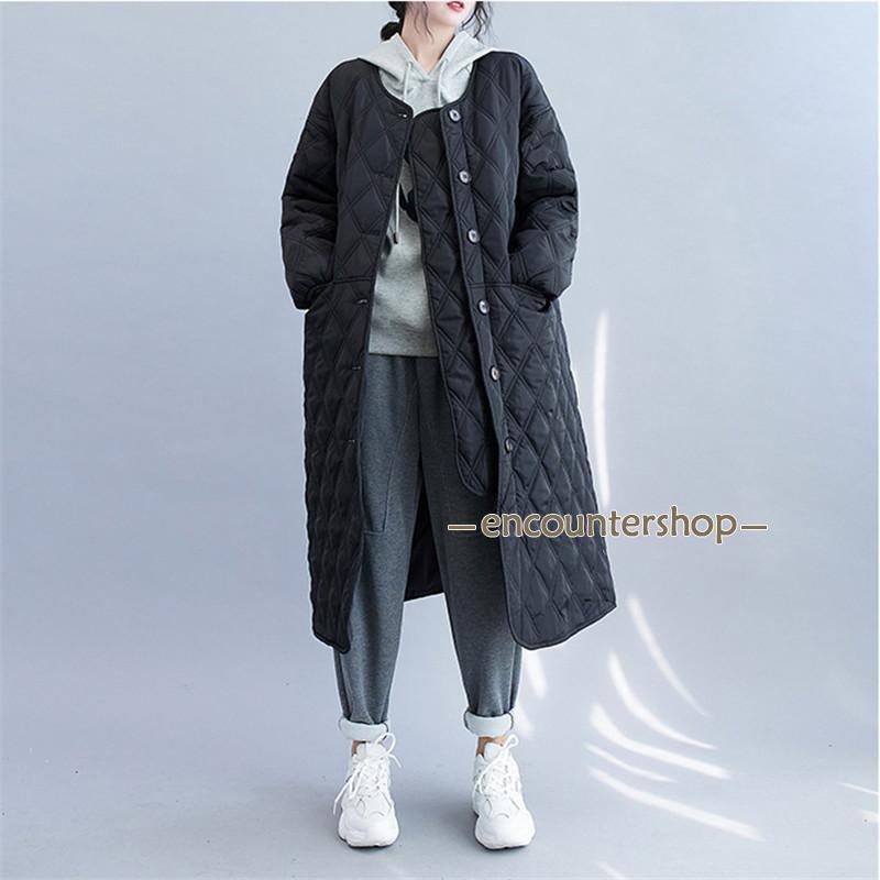 新作登場 キルティングコート レディース 中綿コート 襟なし ロング丈 キルティング 無地 軽量 大きいサイズ 暖かい アウター あったか ゆったり 新作登場 キルティングコート レディース 中綿コート 襟なし ロング丈 キルティング 無地 軽量 大きいサイズ 暖かい アウター あったか ゆったり