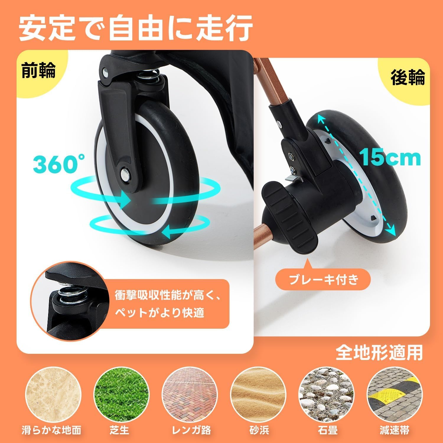 PETTENA ペットカート 分離型 耐荷重20KG 広い空間 自立可能 ワンタッチ折畳 軽量 使用簡単 犬用 バギー 猫 犬用カート PETTENA KNIGHT
