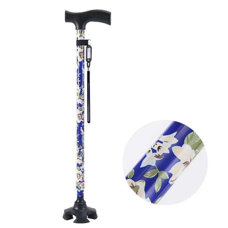 新色登録！ 杖 おしゃれ 自立式 四点杖 自立杖 つえ 介護 自立 軽量 伸縮 歩行補助 レディース 女性用 敬老の日 誕生日 ギフト ステッキ 長さ調節 高齢者 四足杖