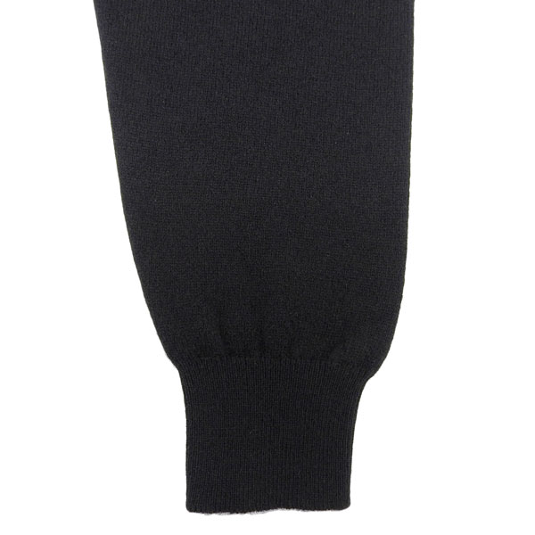 ダンヒル ニット セーター Vネック メンズ S/M/L/XLサイズ エンジニアード フィット メリノウール70% カシミヤ30% ブラック dunhill ENGINEERED FIT X39010_3