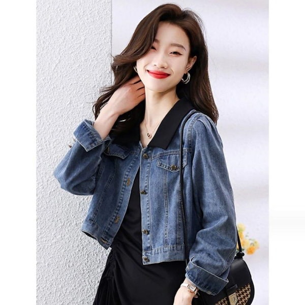 シェリエ　デニム ショート丈ジャケット quaranciel:〈洗濯機可能〉ボリュームスリーブ ショート デニム