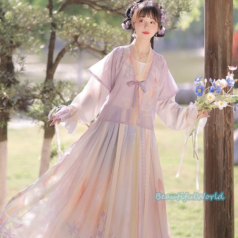 中華服 唐装漢服 漢服ドレス　コスプレ チャイナドレス中国古代衣装 漢服仙女 漢服 チャイナ服 ワンピース コスプレ 中国古代衣装 女性 ロングドレス 刺繍 ス