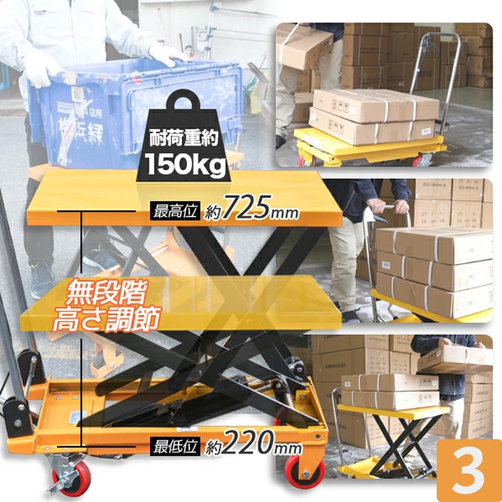 油圧テーブルリフト 仕様150kg 折りたたみ式 / 油圧式昇降台車 リフト台車 Z0535320 油圧テーブルリフト 仕様150kg 折りたたみ式 / 油圧式昇降台車 リフト台車 Z0535320