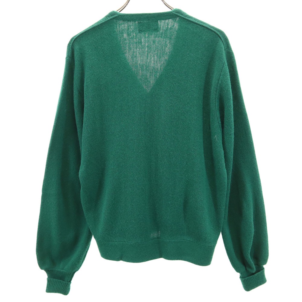 70s ヴィンテージ 長袖 アクリル カーディガン M グリーン メンズ dadidaworld.com