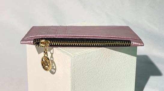 [プレゼントのおすすめ] ハンドメイド レザー ジッパー カードケース