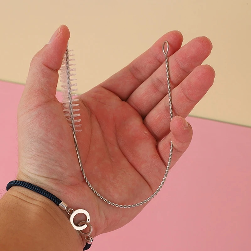ステンレス鋼のクリーニングブラシ,草の形をしたガラスの水ギセル,水道管,ボトル,給餌器,1200個