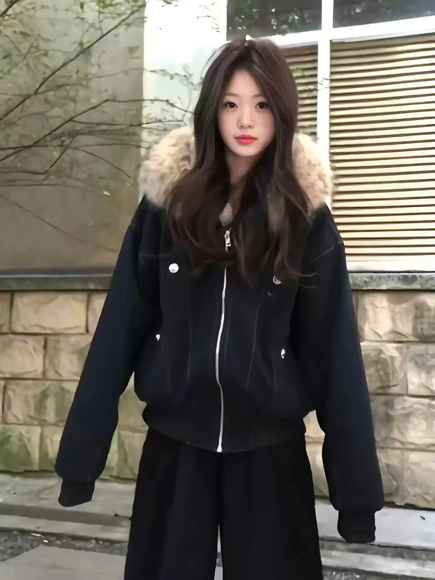 低身長 ショート丈 綿袄 綿服 裏起毛厚手 中綿アウター 女性 冬季 パーカ ダウンジャケット_7