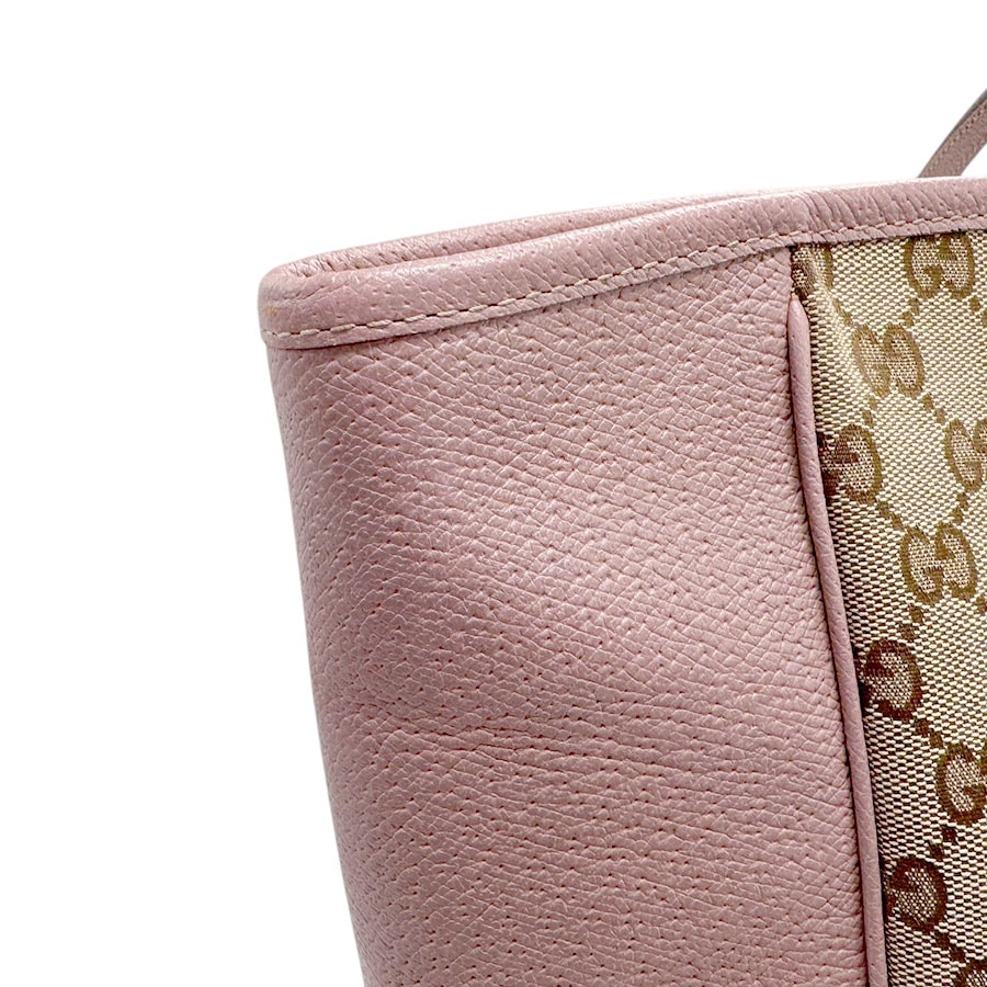 グッチ GUCCI ハンドバッグ GGキャンバス/レザー ブラウン×ピンク レディース 323671 n0669