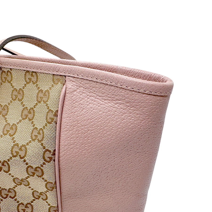 グッチ GUCCI ハンドバッグ GGキャンバス/レザー ブラウン×ピンク レディース 323671 n0669