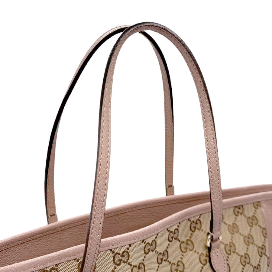 グッチ GUCCI ハンドバッグ GGキャンバス/レザー ブラウン×ピンク レディース 323671 n0669