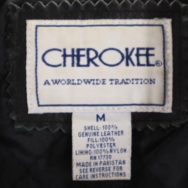 チェロキー 中綿 レザージャケット M ブラック CHEROKEE 本革 本皮 レディース チェロキー 中綿 レザージャケット M ブラック CHEROKEE 本革 本皮 レディース