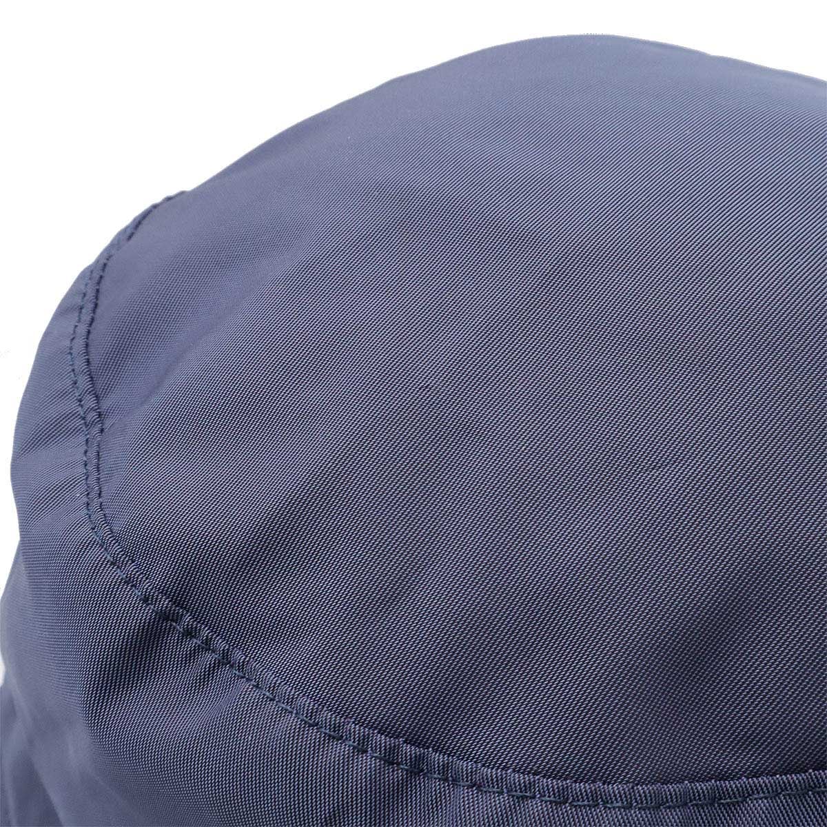 Hロゴ 刺繍 バケットハット 帽子 ポリエステル ナイロン ネイビー 紺 #5 Hロゴ 刺繍 バケットハット 帽子 ポリエステル ナイロン ネイビー 紺 #5