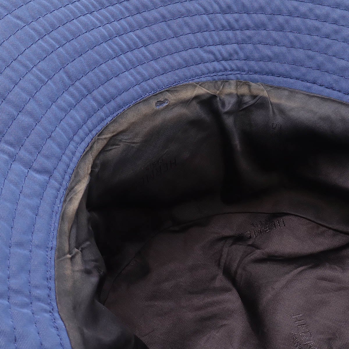 Hロゴ 刺繍 バケットハット 帽子 ポリエステル ナイロン ネイビー 紺 #5 Hロゴ 刺繍 バケットハット 帽子 ポリエステル ナイロン ネイビー 紺 #5