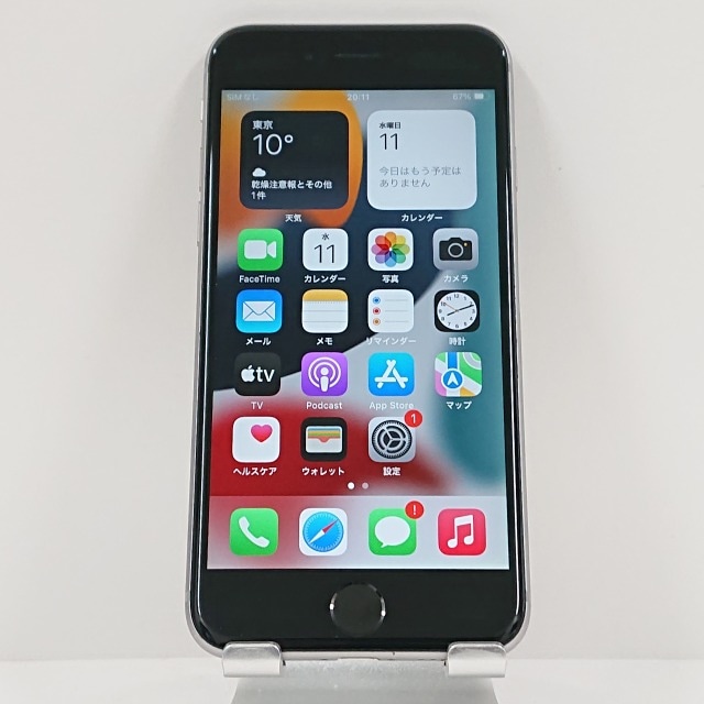 iPhone6s 16GB au スペースグレイ 送料無料 本体 c09154 【中古