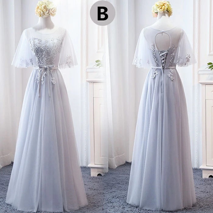 【S/M/L/XL/2XL】ブライズメイド ドレス グレー ロングドレス 演奏会 袖付き 結婚式 パーティードレス 二次会 フォーマルドレス 花嫁 入園式 卒業式 発表会 入学式 【代引不可】 【S/M/L/XL/2XL】ブライズメイド ドレス グレー ロングドレス 演奏会 袖付き 結婚式 パーティードレス 二次会 フォーマルドレス 花嫁 入園式 卒業式 発表会 入学式 【代引不可】