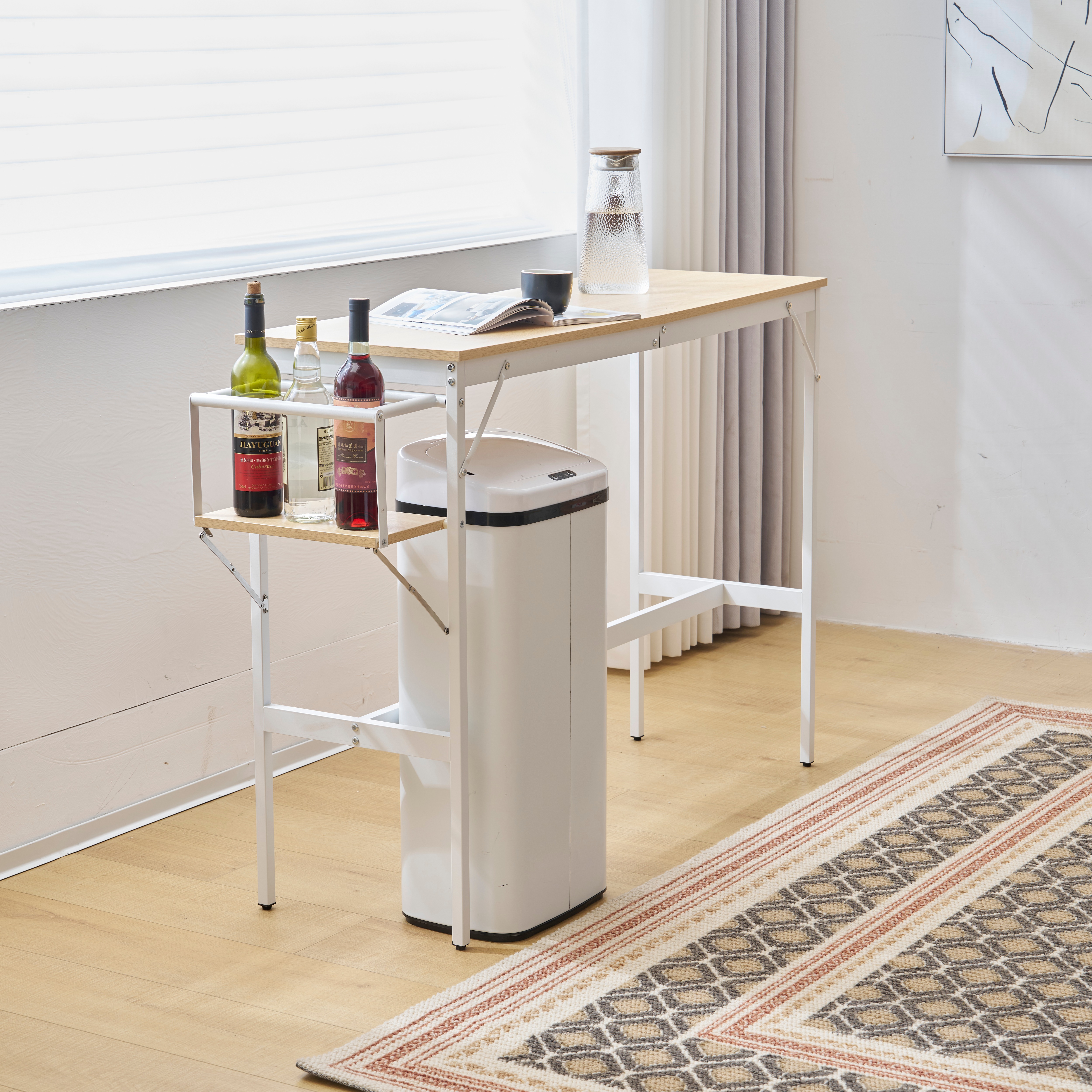 ナチュラル】新発売 カウンターテーブル スツール 3点セット ハイ