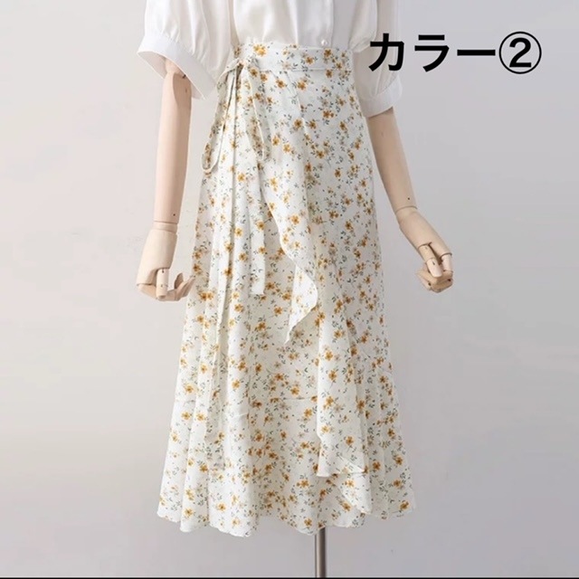 レディース スカート フレア フレアスカート ミモレ ロング アシンメトリー ドレープ ウエストリボン サイドスリット 大人可愛い きれいめ カジュアル 上品 アジアン こなれ感 ラフ ガーリー